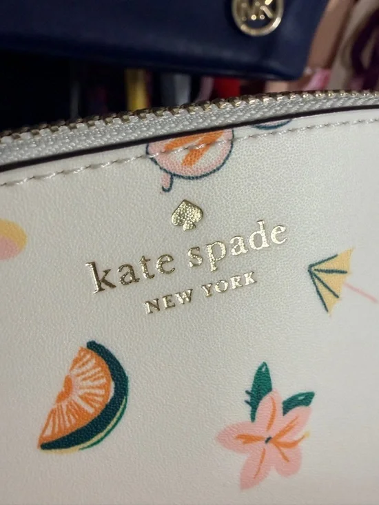 kate spade Cream Tropical Pool Party toss multi small dome Crossbody 960 L38 - Picture 7 of 11